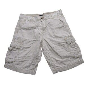 Tommy Bahama Mens Cargo Shorts 33 Beige Stretch 100% Cotton Pocket